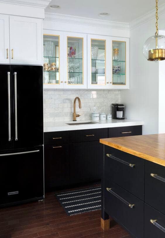 32 Kitchen Cabinets Around Refrigerator for more Storage Space